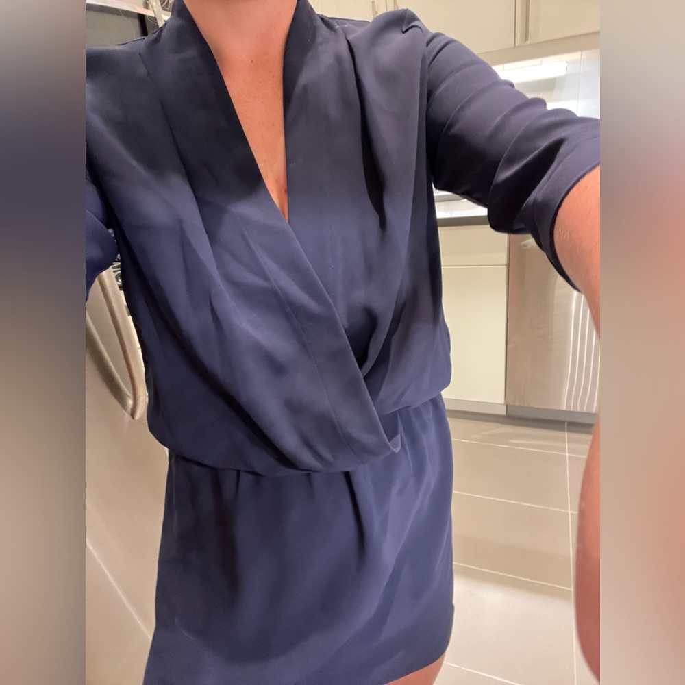 Amanda Uprichard Purple Drape Front Dress